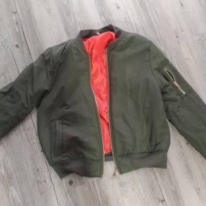 Olive green bomber jacket size medium Charlotte